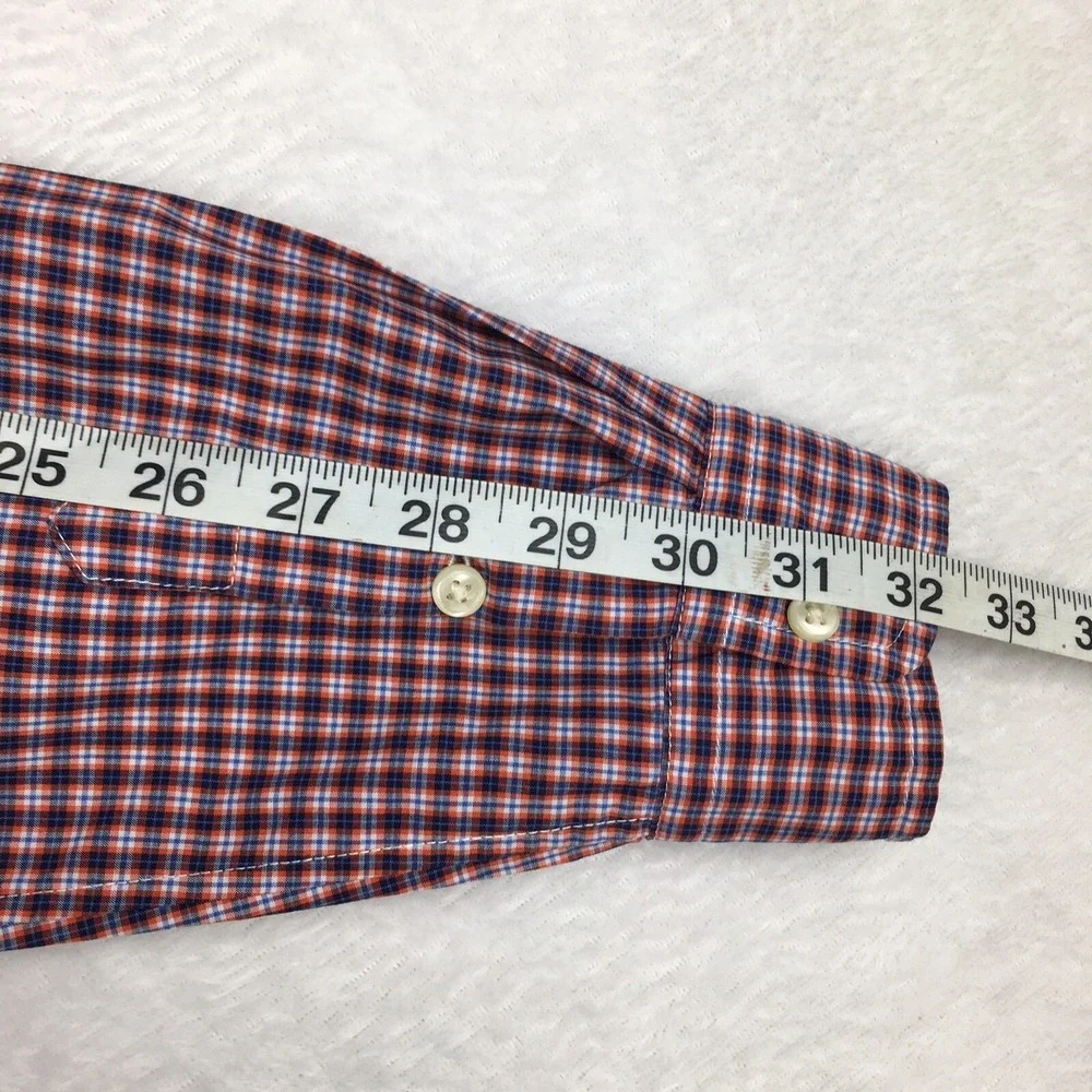 Ralph Lauren‎ Shirt Boys XL (18-20) Burgundy Micro-Plaid Blue Pony